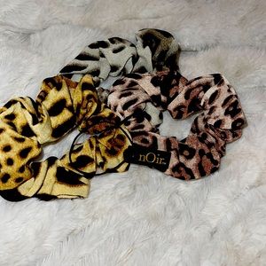Noir ombré scrunchie set of 3